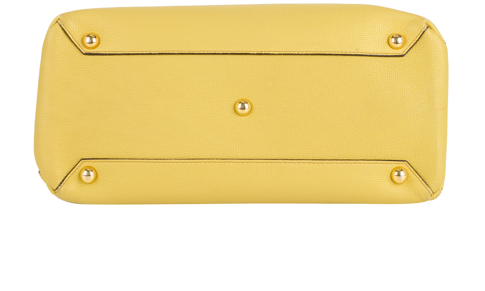 Banner Tote Bag, &pound;375, Handbags, Yellow, Leather, Top view